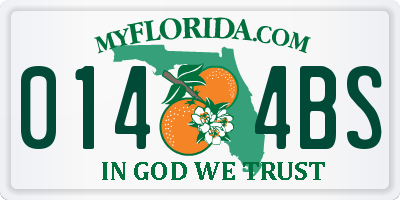 FL license plate 0144BS