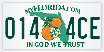 FL license plate 0144CE