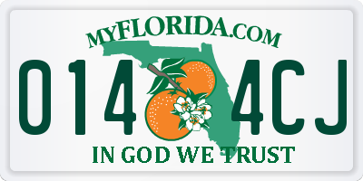FL license plate 0144CJ