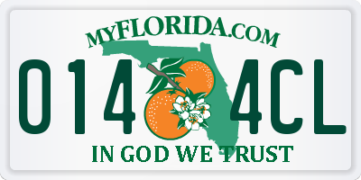 FL license plate 0144CL