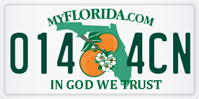 FL license plate 0144CN