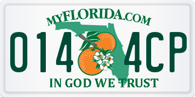FL license plate 0144CP