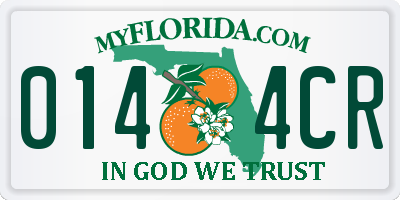 FL license plate 0144CR