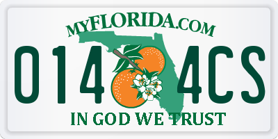 FL license plate 0144CS