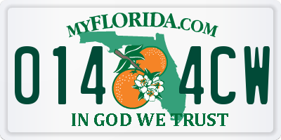 FL license plate 0144CW