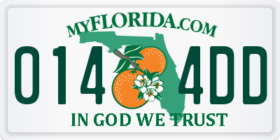 FL license plate 0144DD