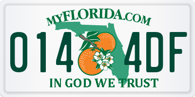 FL license plate 0144DF