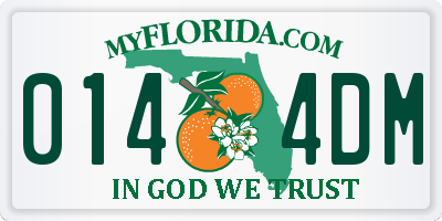 FL license plate 0144DM