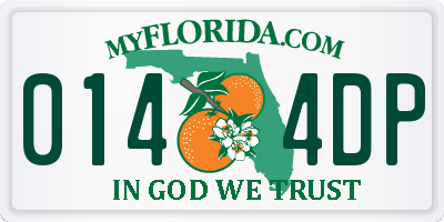 FL license plate 0144DP