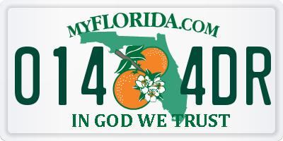 FL license plate 0144DR