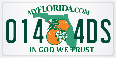 FL license plate 0144DS