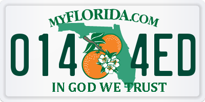 FL license plate 0144ED