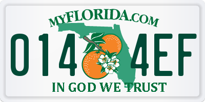 FL license plate 0144EF
