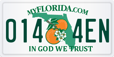 FL license plate 0144EN