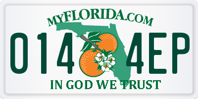 FL license plate 0144EP