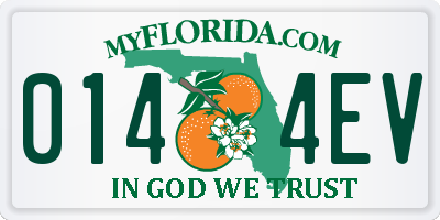 FL license plate 0144EV