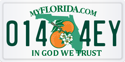 FL license plate 0144EY