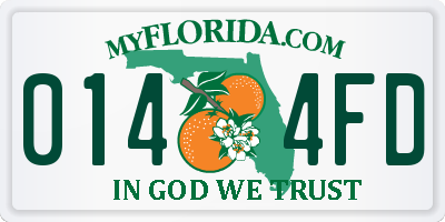 FL license plate 0144FD