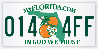 FL license plate 0144FF