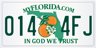 FL license plate 0144FJ