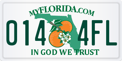 FL license plate 0144FL