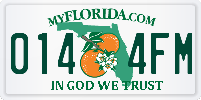 FL license plate 0144FM