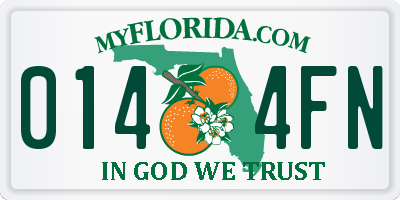 FL license plate 0144FN
