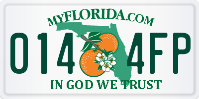 FL license plate 0144FP
