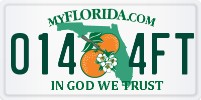FL license plate 0144FT