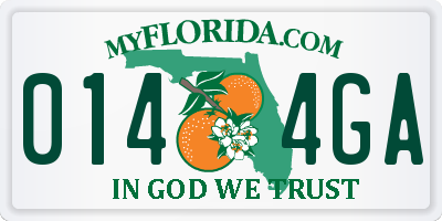FL license plate 0144GA