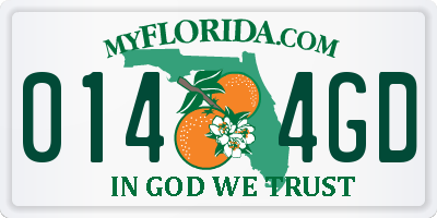 FL license plate 0144GD