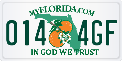 FL license plate 0144GF