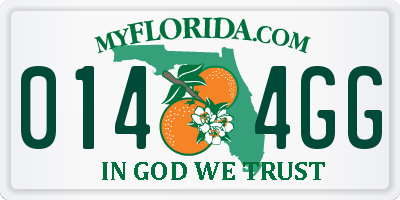FL license plate 0144GG
