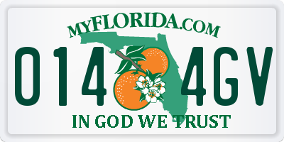 FL license plate 0144GV
