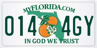 FL license plate 0144GY