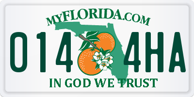 FL license plate 0144HA