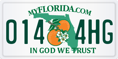 FL license plate 0144HG