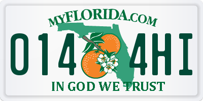 FL license plate 0144HI