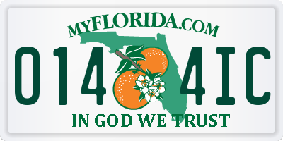 FL license plate 0144IC