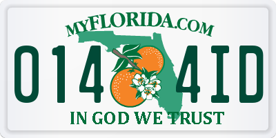 FL license plate 0144ID