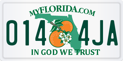 FL license plate 0144JA