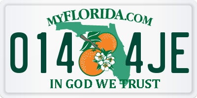 FL license plate 0144JE