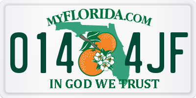 FL license plate 0144JF