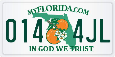 FL license plate 0144JL