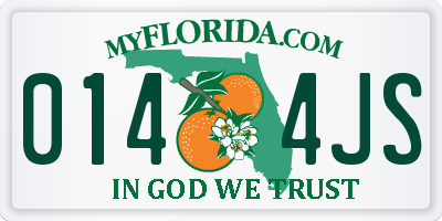 FL license plate 0144JS