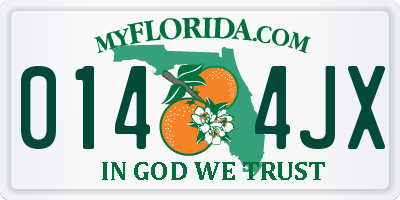 FL license plate 0144JX