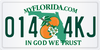 FL license plate 0144KJ