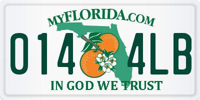 FL license plate 0144LB