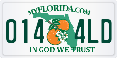FL license plate 0144LD