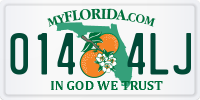 FL license plate 0144LJ